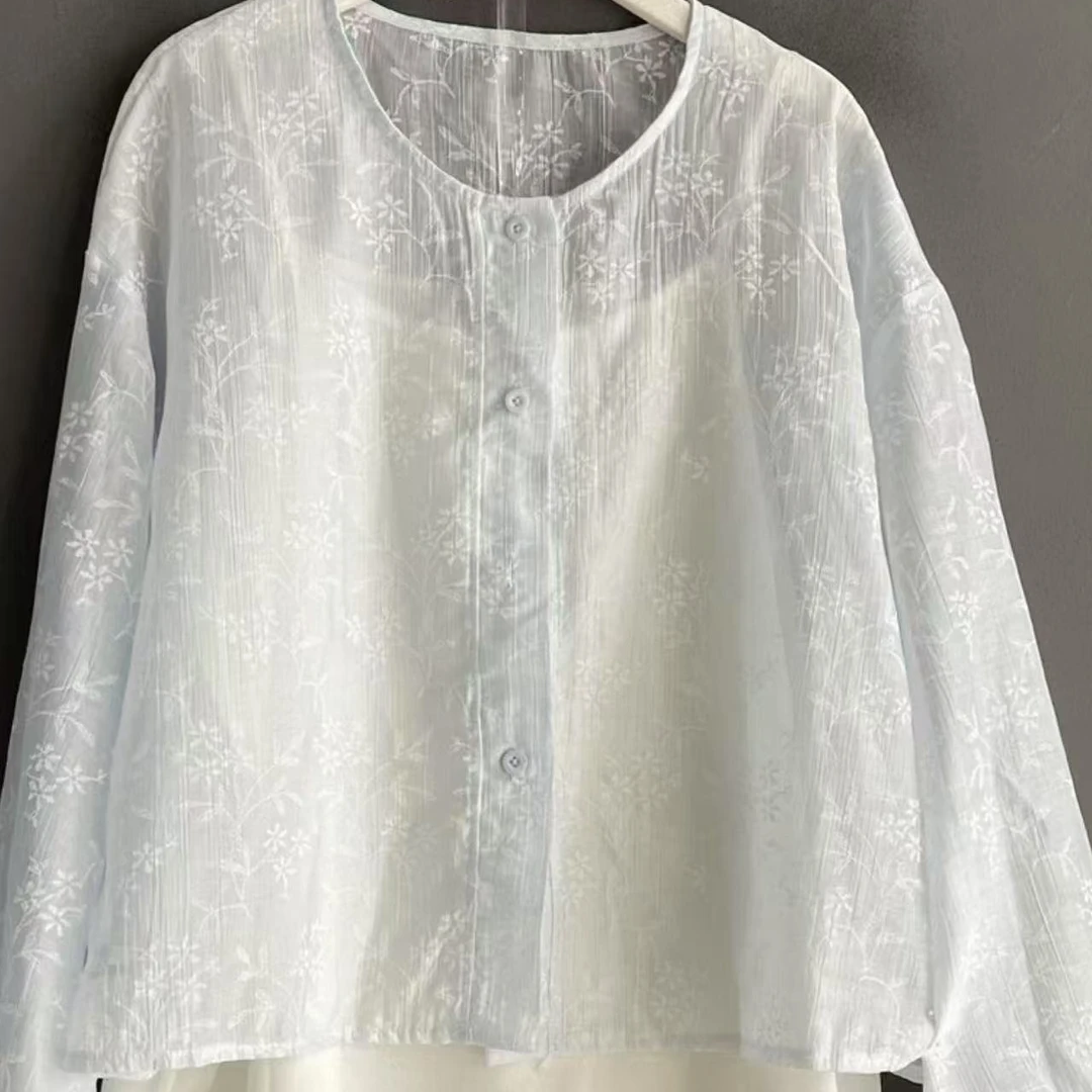 2260-大码女装小花显小轻薄夏日防晒外套100-210斤