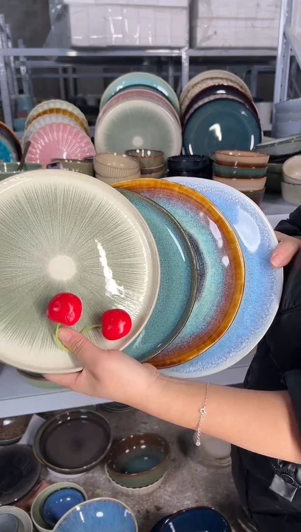 陶瓷外贸尾货瑕疵满20包邮X4小盘