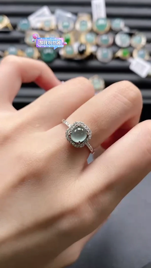 【闪购商品】翡翠戒指银S925镶嵌1111-