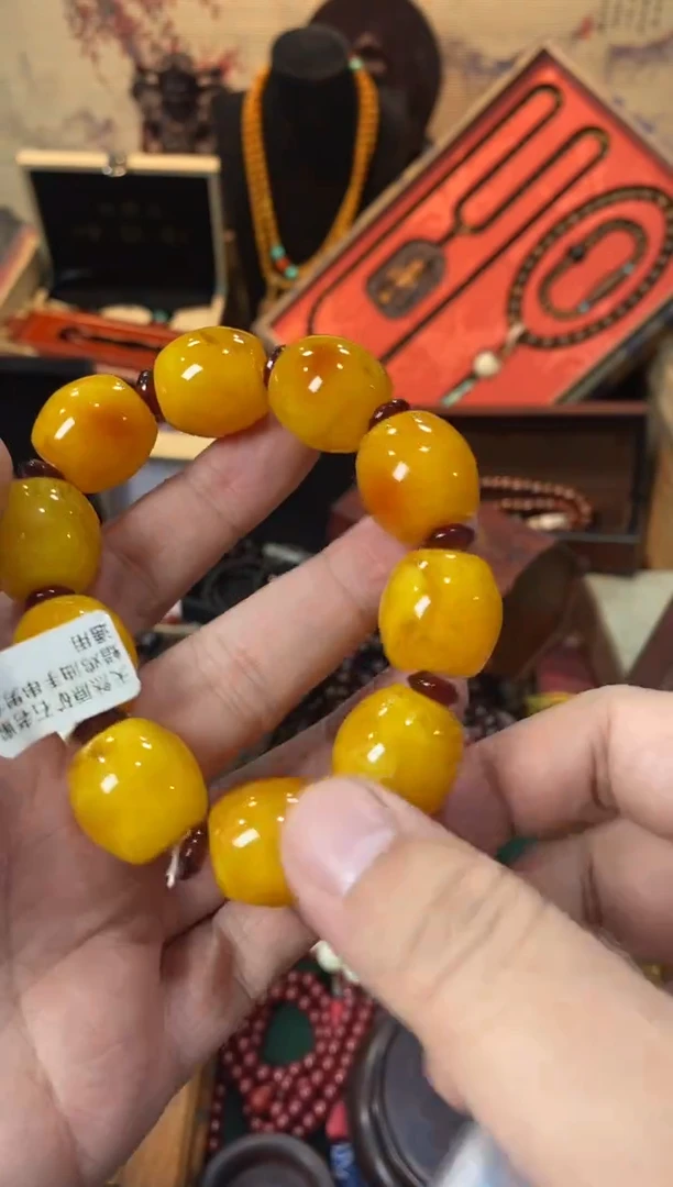 未镶嵌颈饰蜜蜡大桶珠直播推荐直播推荐