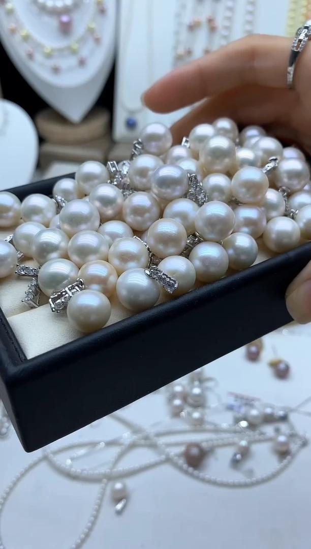 淡水珍珠银S925镶嵌吊坠(不含链)多样性发其一