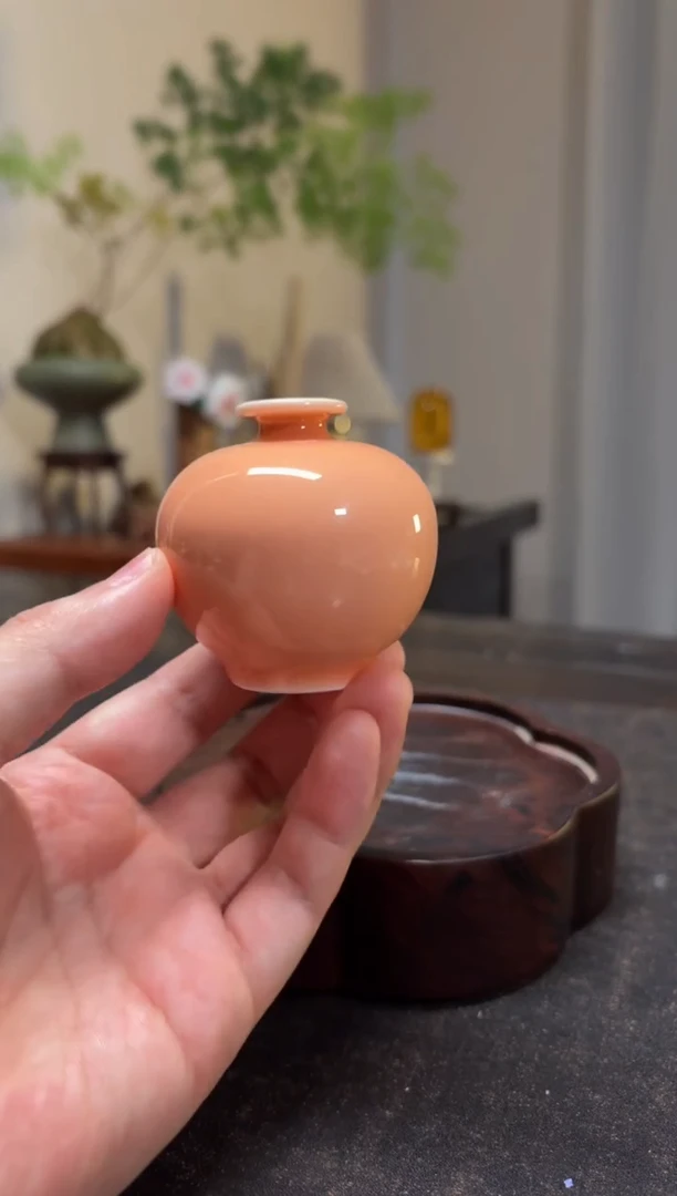 瓶插花陶瓷小花瓶中式小摆件（不含花）