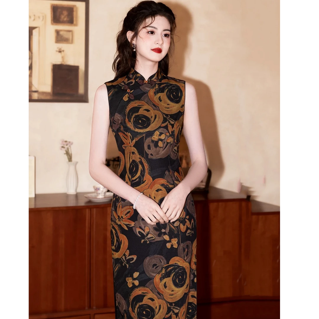 C新中式婉清丨年轻款复古夏季无袖旗袍2025新款显瘦气质高端女装