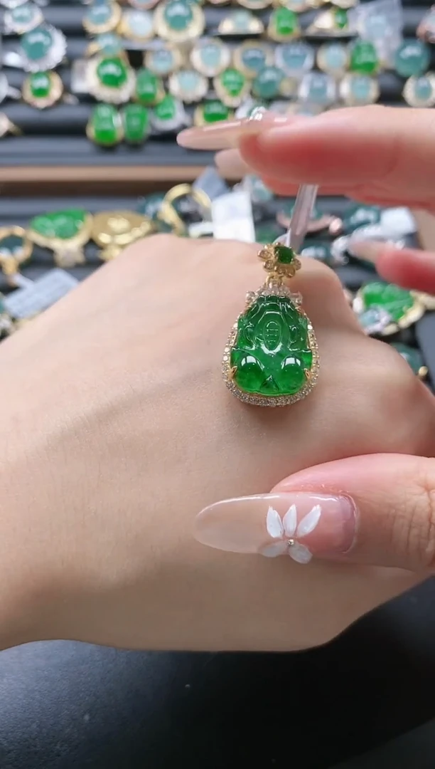 【闪购商品】翡翠戒指银S925镶嵌51511