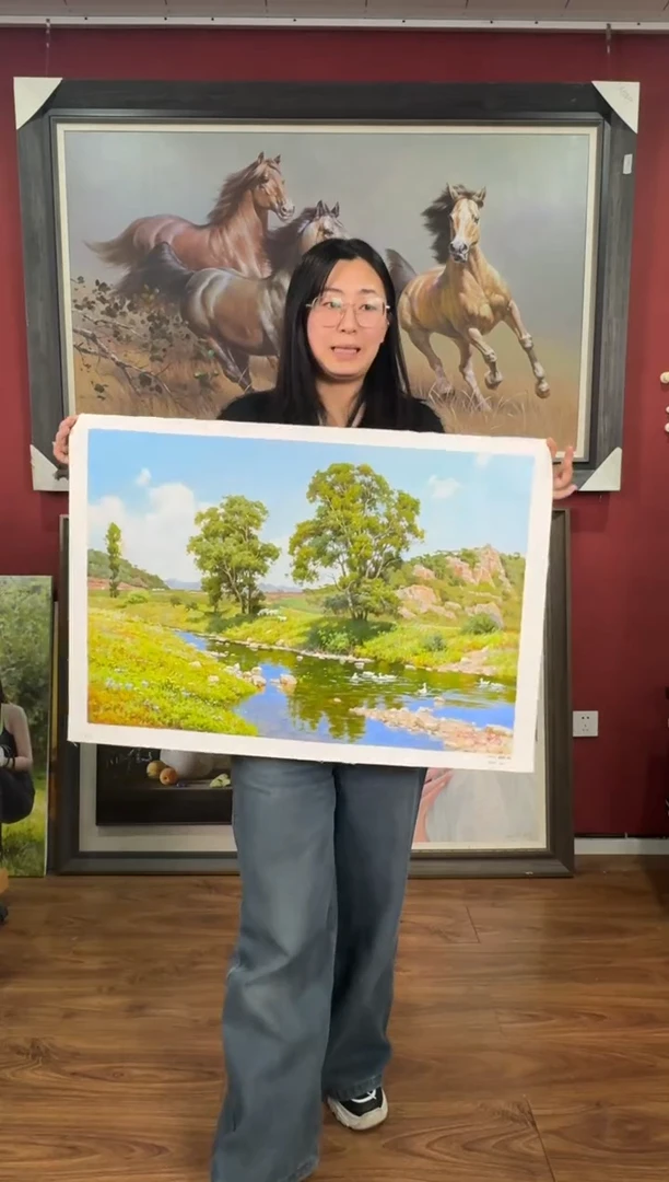 油画【81号】约50*70cm丨朝鲜原创纯手绘孤品油画丨顺丰包邮