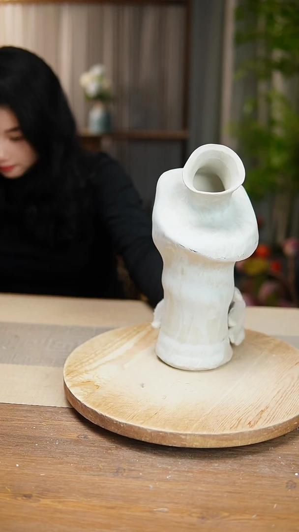 【闪购商品】陶瓷 花器陶瓷花瓶手捏瓶001瑕疵