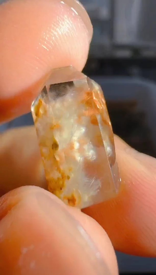 未镶嵌珠宝半成品水晶牙**压牙牙，水晶