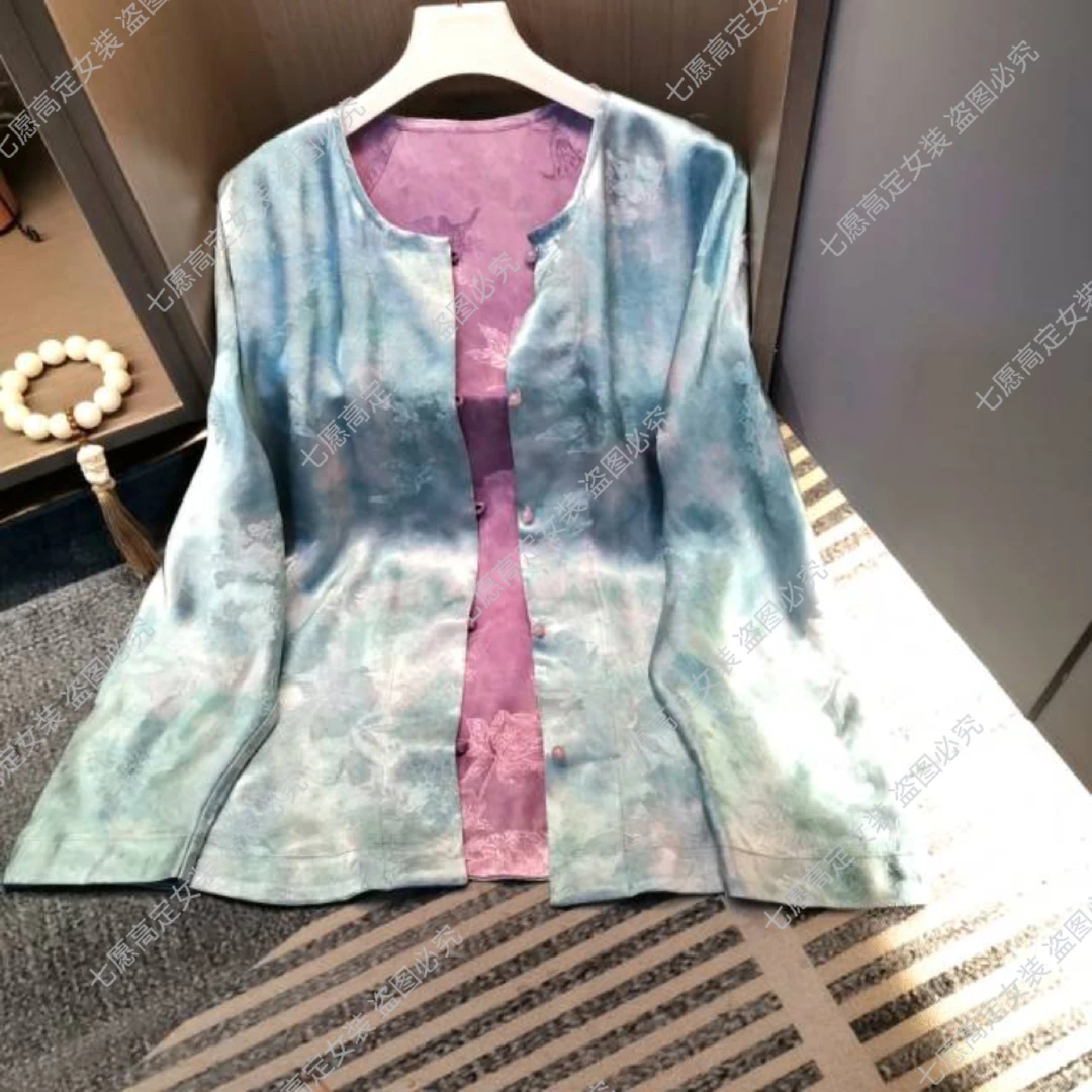 【知否】高级显白减龄中式国风花罗外套夏季百搭复古上衣6699