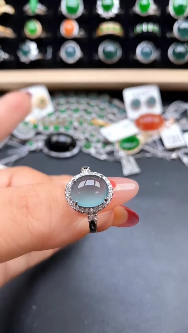 【闪购商品】翡翠戒指银S925镶嵌132321