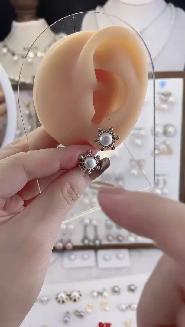 合金耳饰淡水珍珠0009