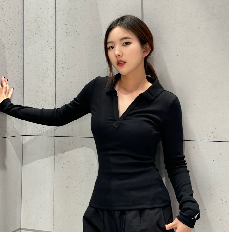 【耐克专属】Nike耐克Jordan女子黑色长袖针织上衣FV7192-010