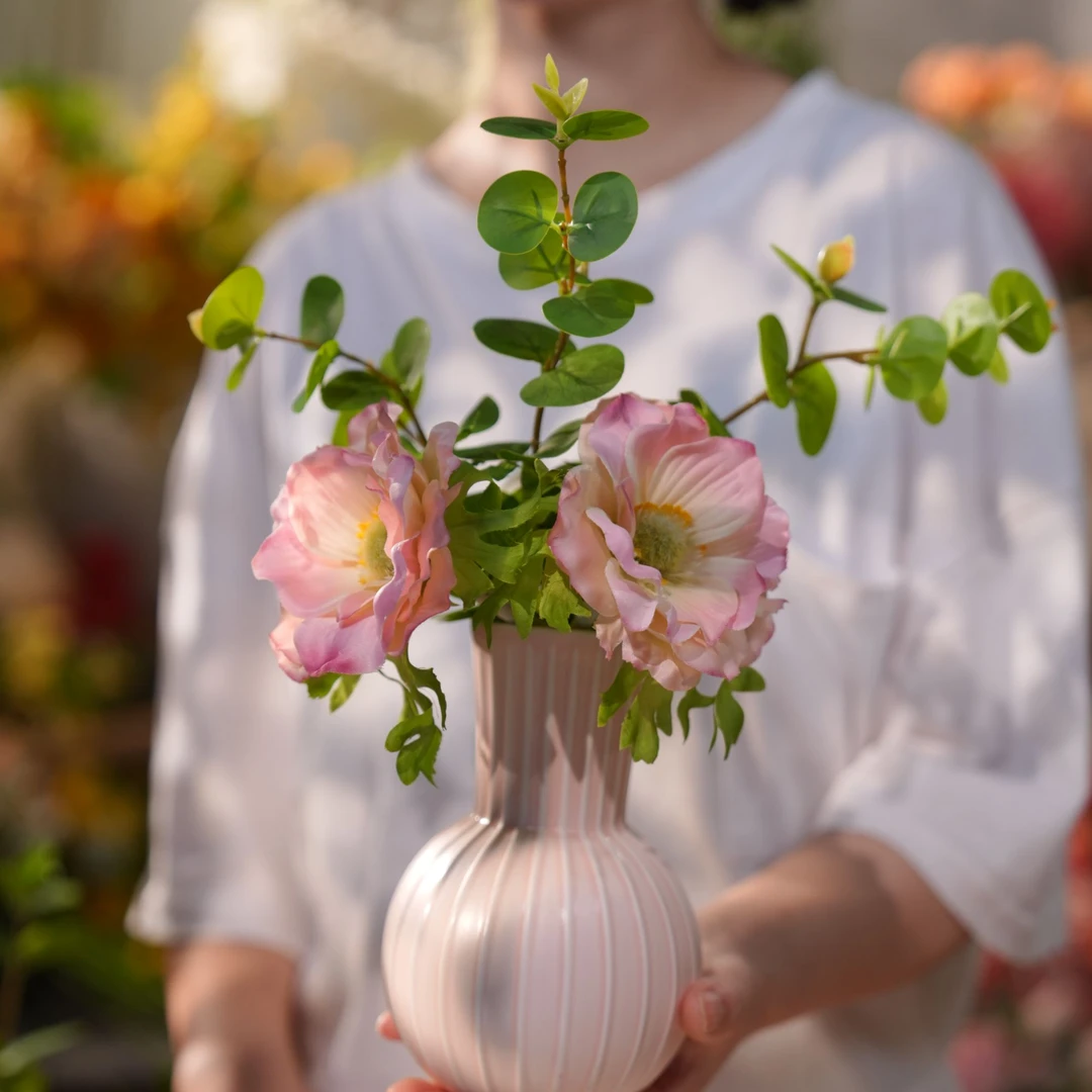 银莲花 小盆餐桌点缀装饰花假花 仿真花