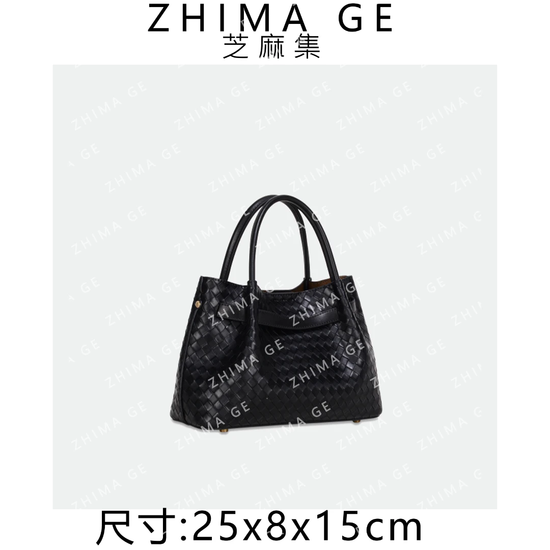 【芝麻集】GQ-1829-黑色RAIN.CUN潮流时尚百搭腋下斜跨女包