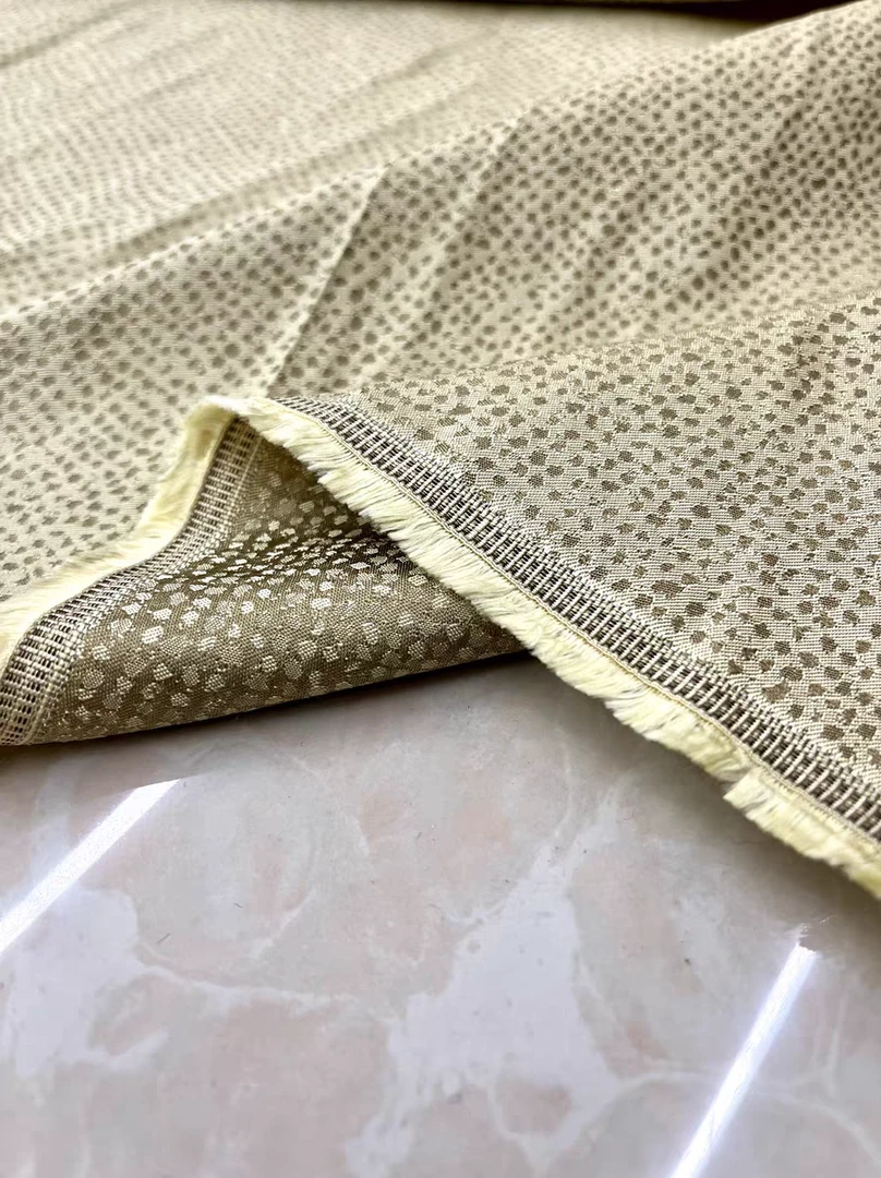 意大利进口 色织提花桑蚕丝人丝时装面料 门幅140 设计师服装面料