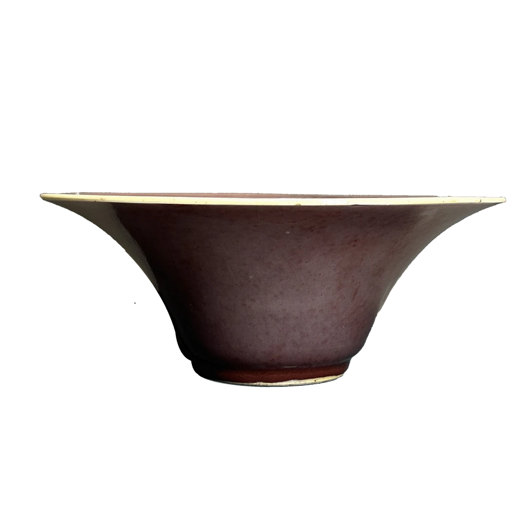 25083707x豇豆红斗笠碗