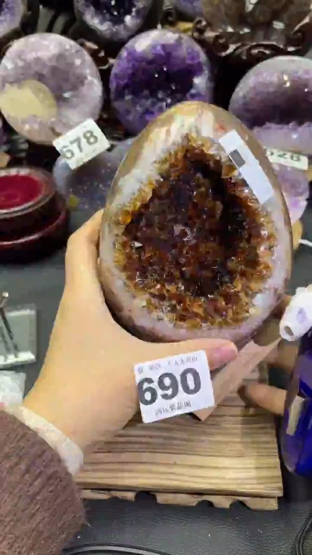 未镶嵌大型摆件（非配饰）紫晶690号龙蛋