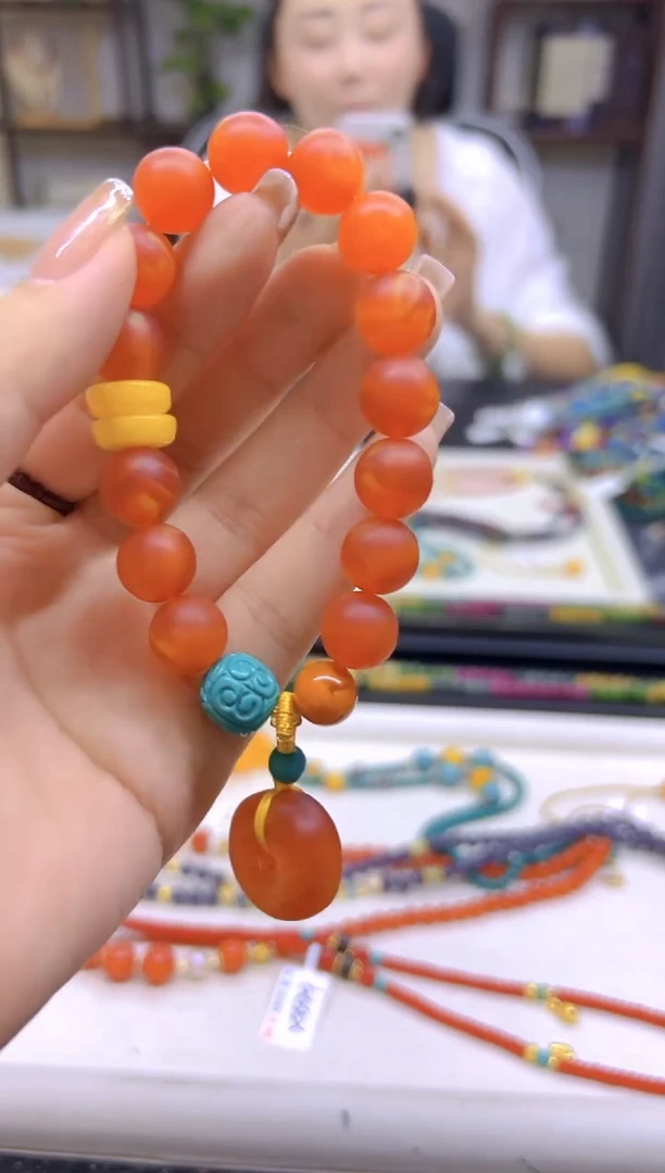 未镶嵌蜜蜡手链DIY款S454