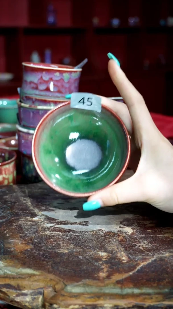 摆件精品窑变钧瓷茶器