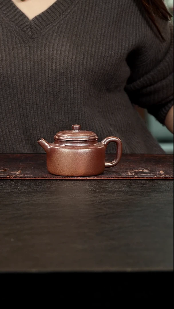 茶壶紫砂合****计柴烧清水泥德钟170cc