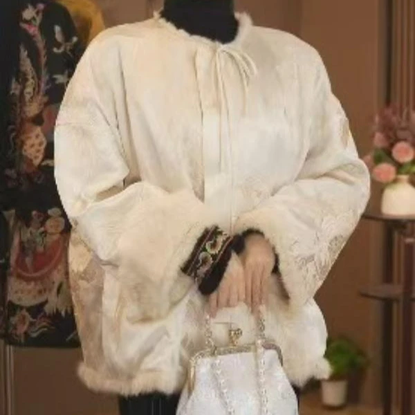 【凤仪】重磅刺绣国风冬款加厚双面双穿外套2024B2147—七月