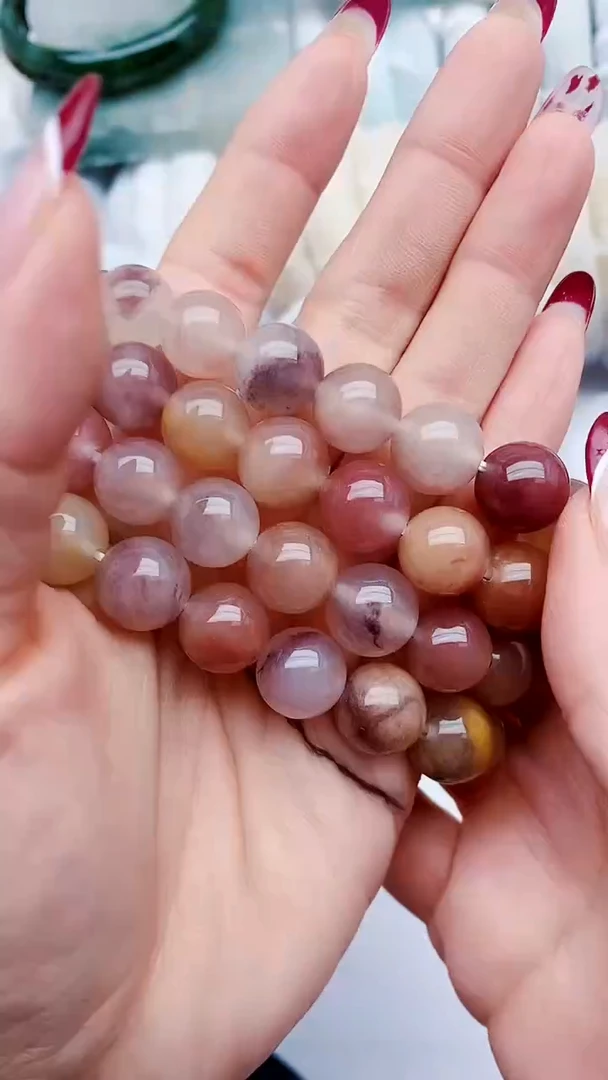 未镶嵌手镯石英质玉卡12咪手串