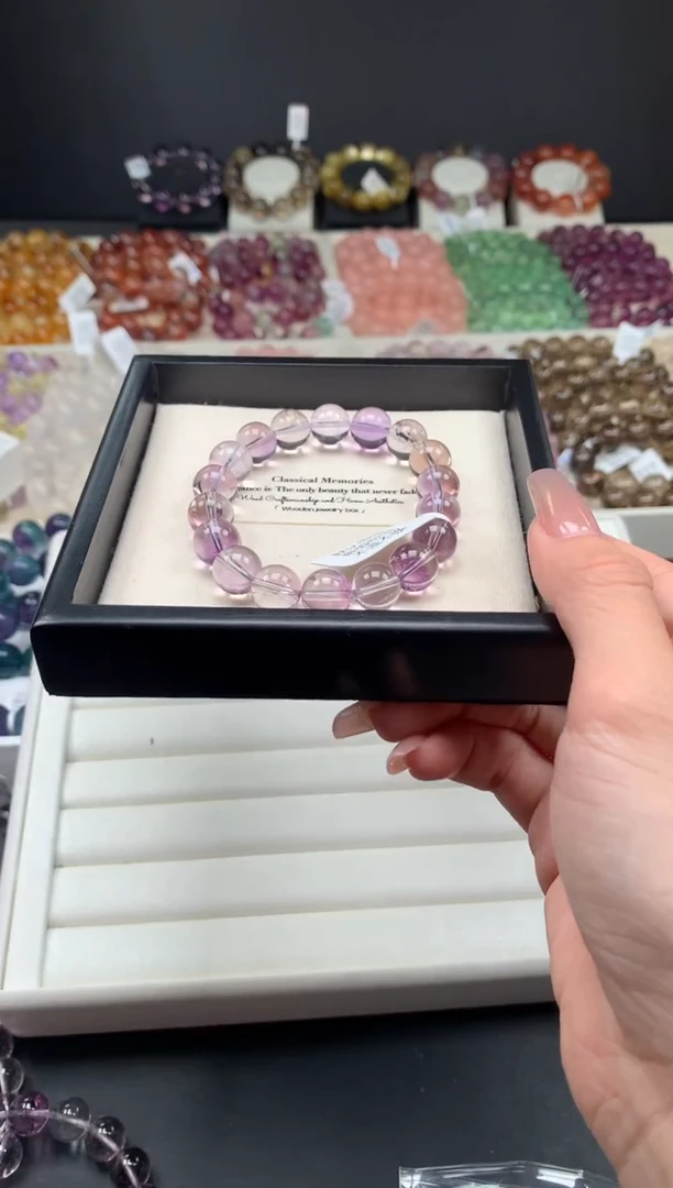 【闪购商品】水晶手链未镶嵌紫阳晶11MM a41