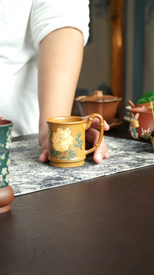 茶杯紫砂89号宜兴紫砂原矿作品柴烧