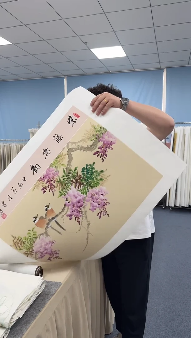 国画紫藤禽韵同类型随机