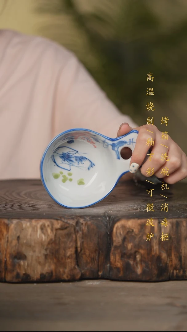 瓷片景德镇高温釉下彩可微波烤箱洗碗机