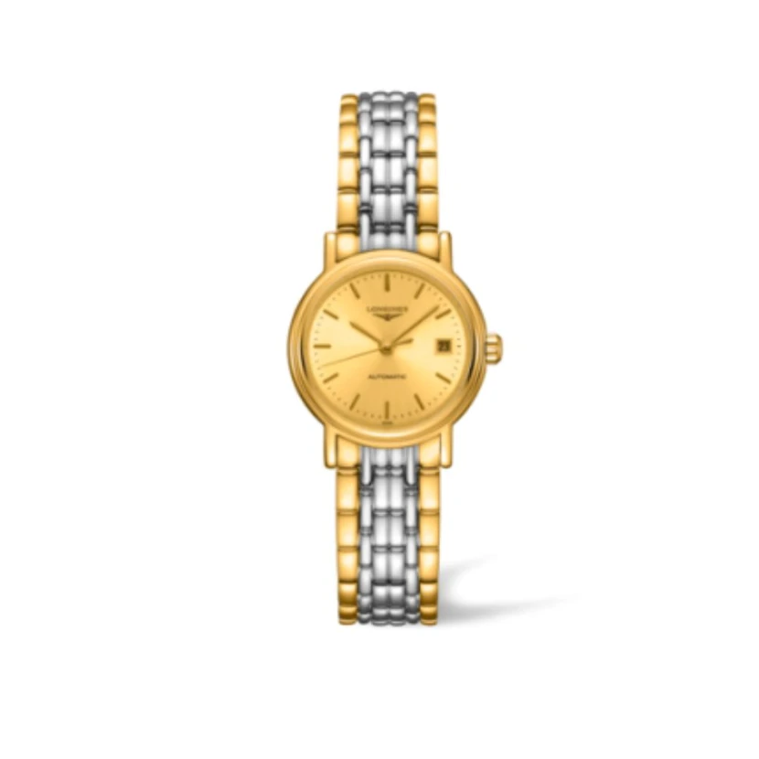 99新 Longines/浪琴 时尚系列 日历窗条刻机械女表25盘bp