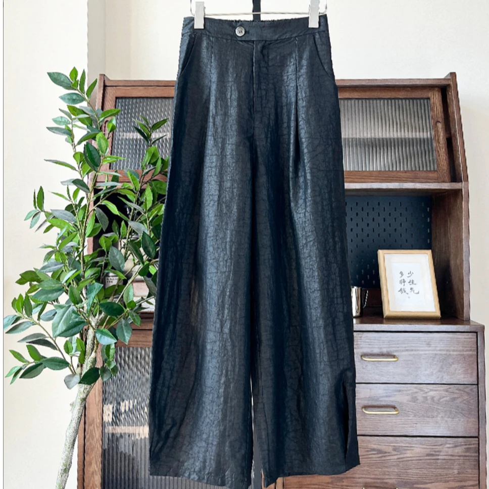 【拽姐裤】手工制作三年老料 香云纱桑蚕丝长裤（231794）