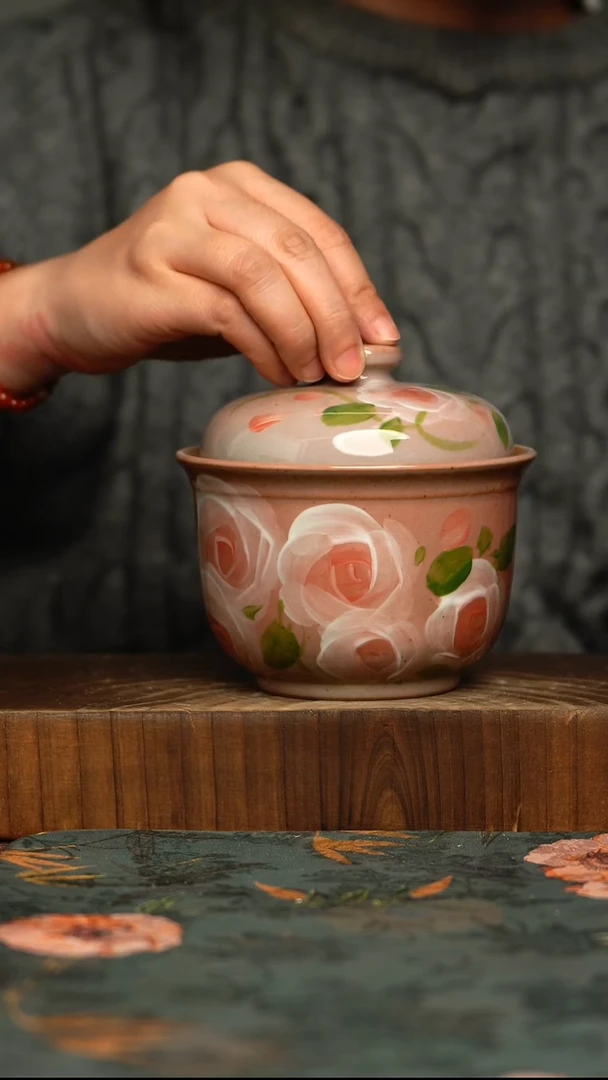 瓷片釉下彩手工手绘同款陶器