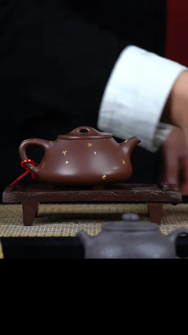 【闪购商品】手工原矿某革紫泥小平盖石瓢  220cc