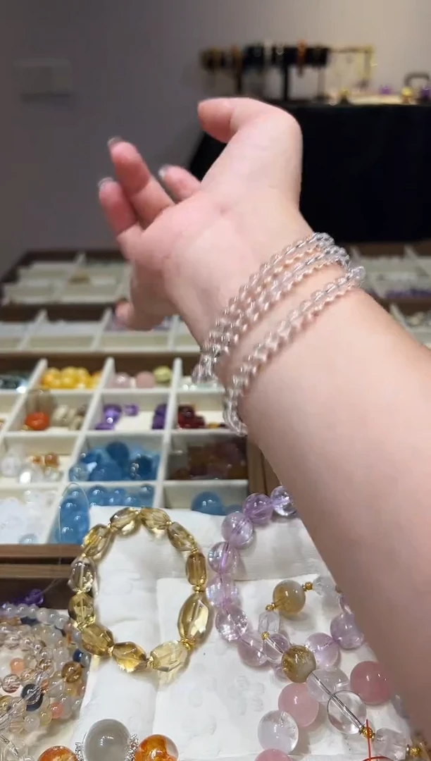 水晶手链未镶嵌双A级白水晶