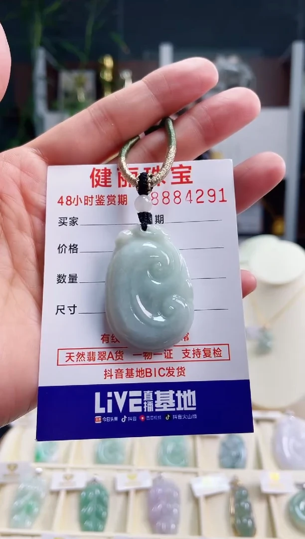 【闪购商品】翡翠颈饰未镶嵌天然缅甸翡翠 如意(一物一证)
