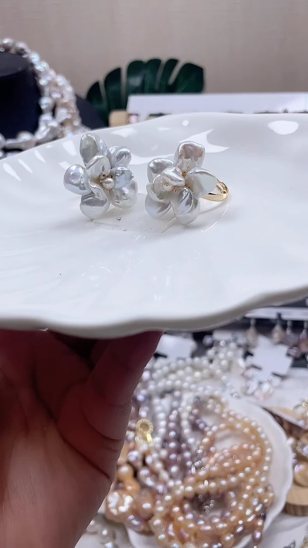 未镶嵌戒指淡水珍珠【纯恬饰品】（多样性发货发一）