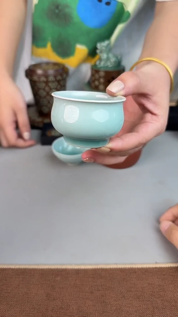 青瓷手工茶器包邮