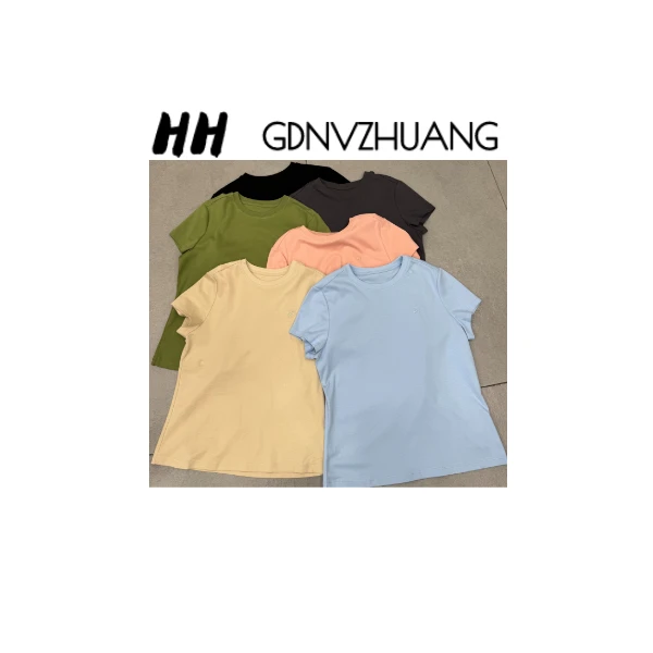 【红红甄选】6345原单韩时尚小刺绣百搭休闲T恤