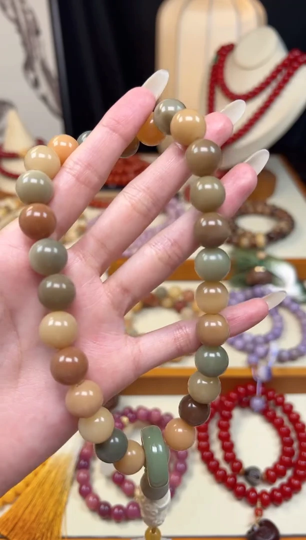 手串白玉菩提多宝菩提双圈手持度母