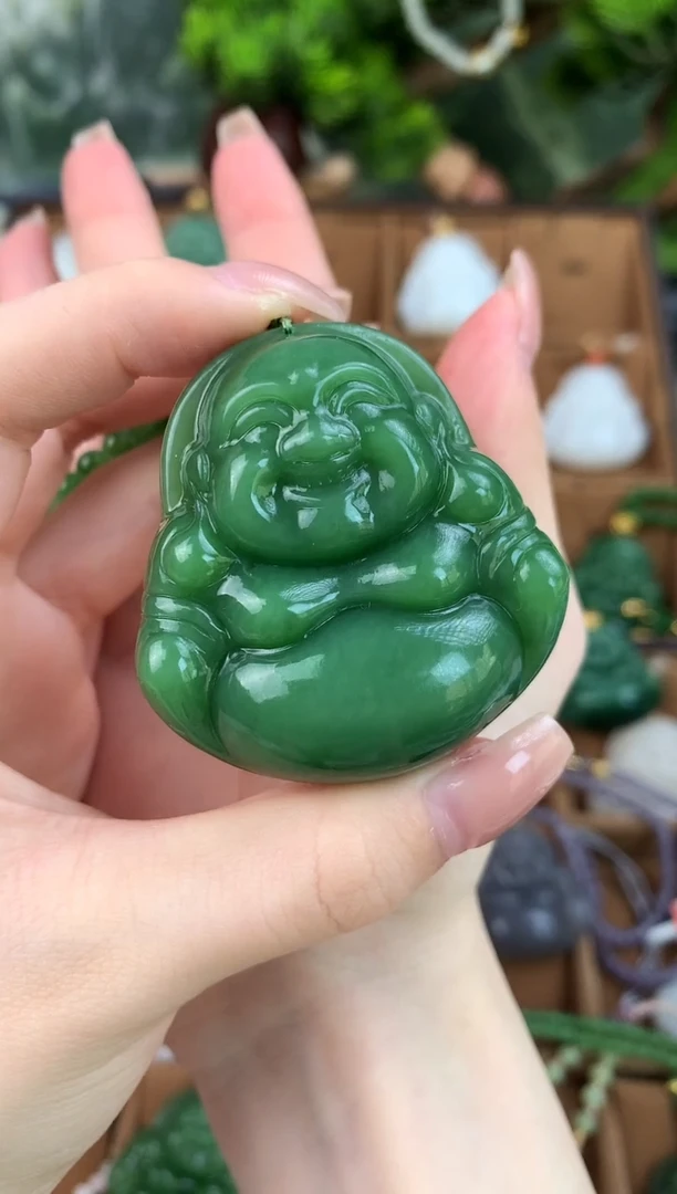 颈饰未镶嵌和田玉熊**人吊坠50mm
