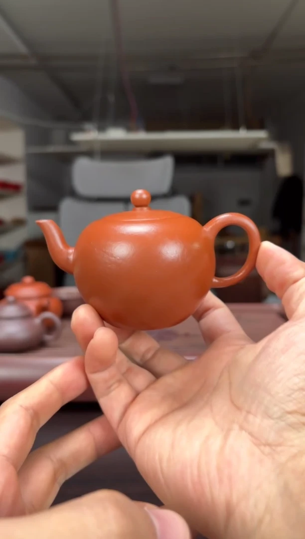 茶壶紫砂全手工朱泥一粒珠140毫升