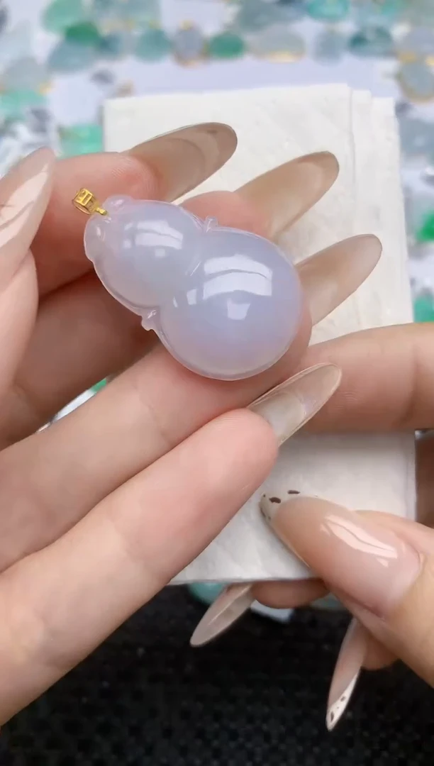 翡翠18K金镶嵌颈饰162   天然翡翠A货