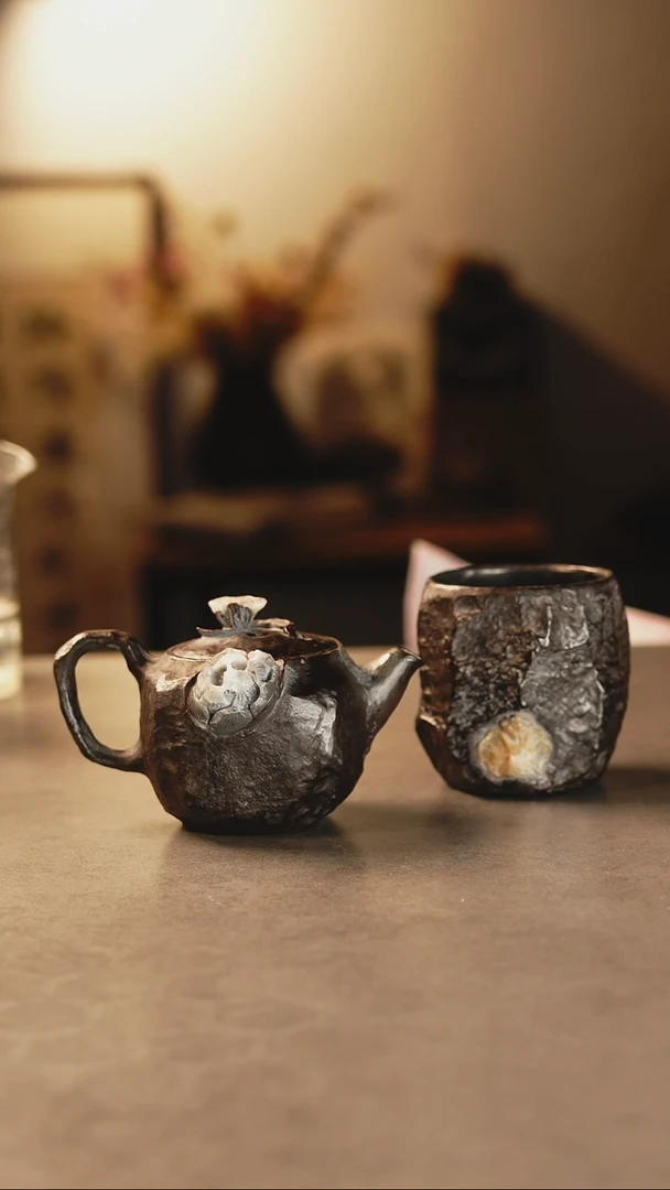 意*斋冰碛岩手工石壶