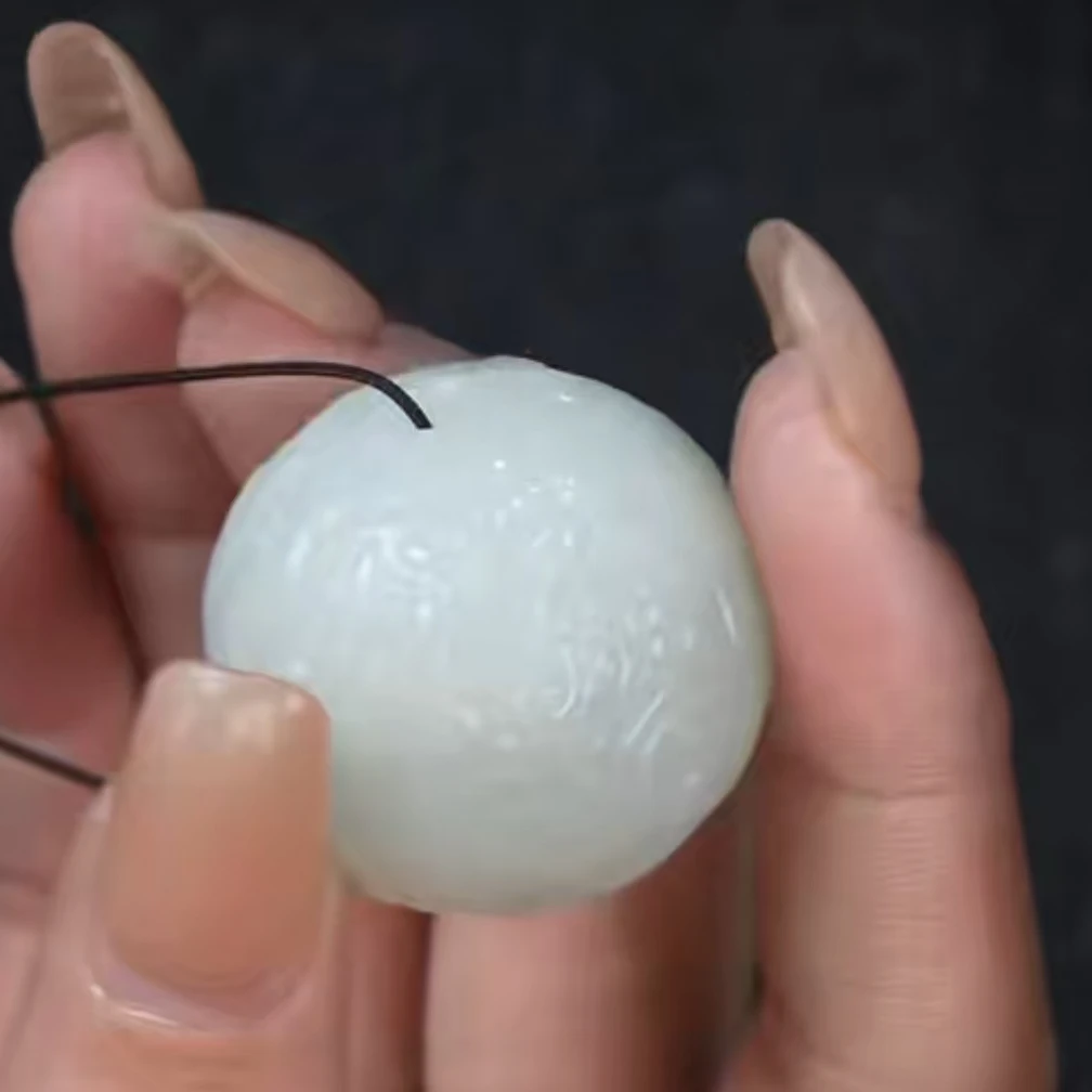 清代和田玉单珠