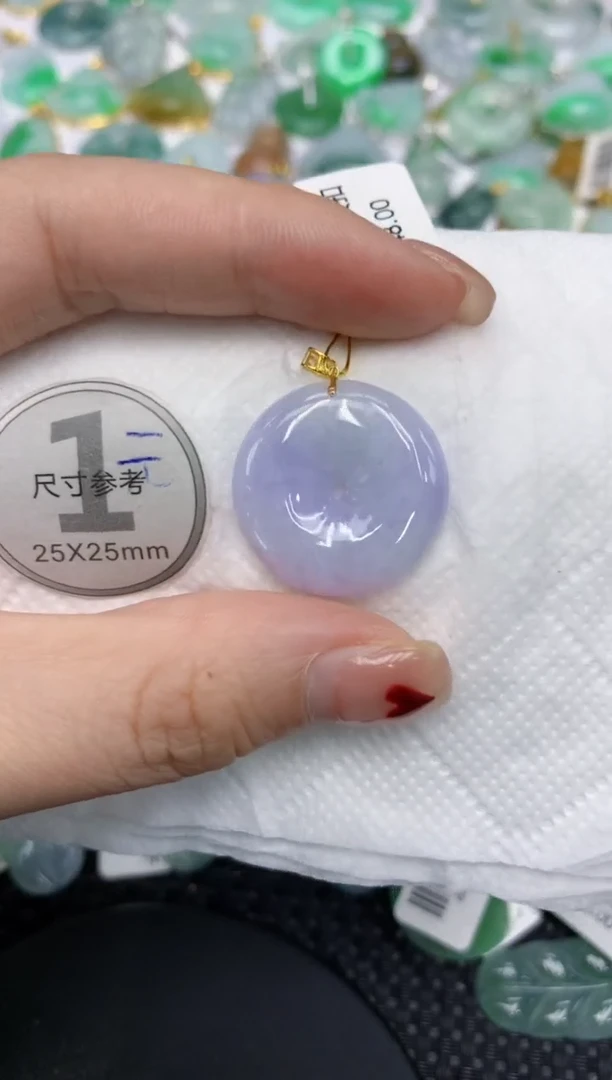翡翠18K金镶嵌颈饰11111111