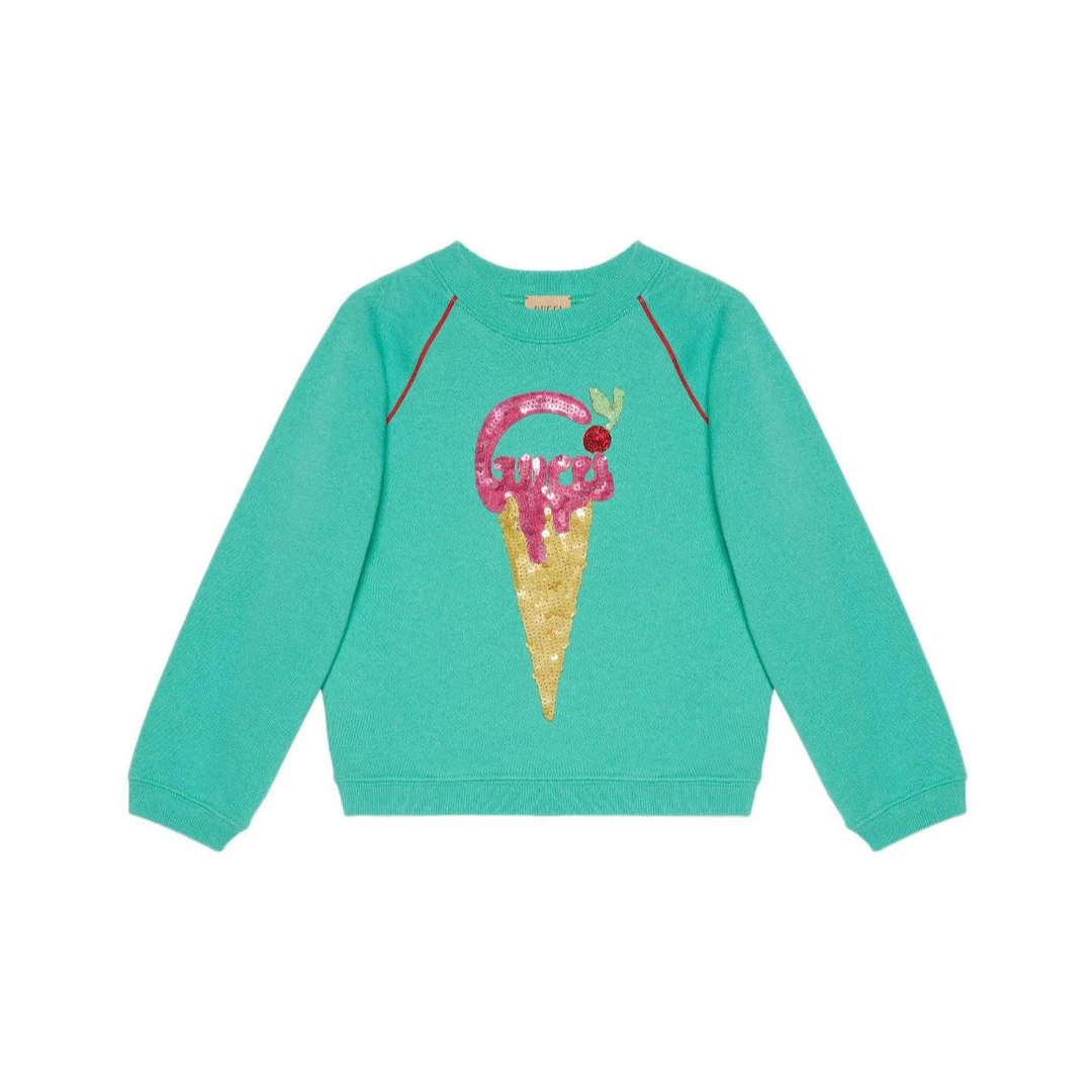 全新未使用 GUCCI/古驰 冰淇淋亮片细节圆领长袖卫衣/12