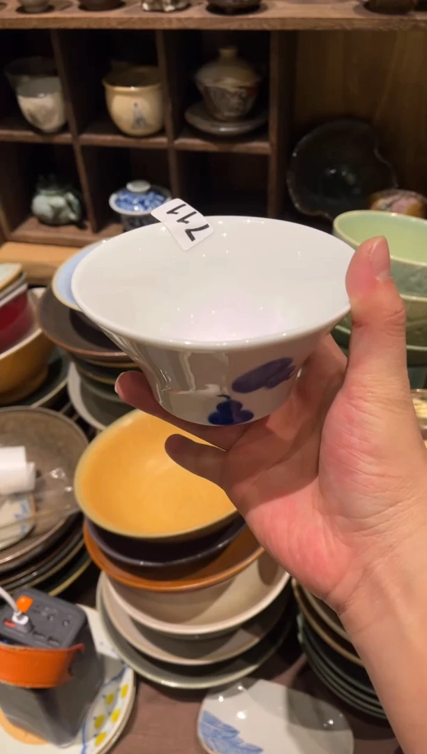【闪购商品】瓷片711手绘青花福禄碗3只