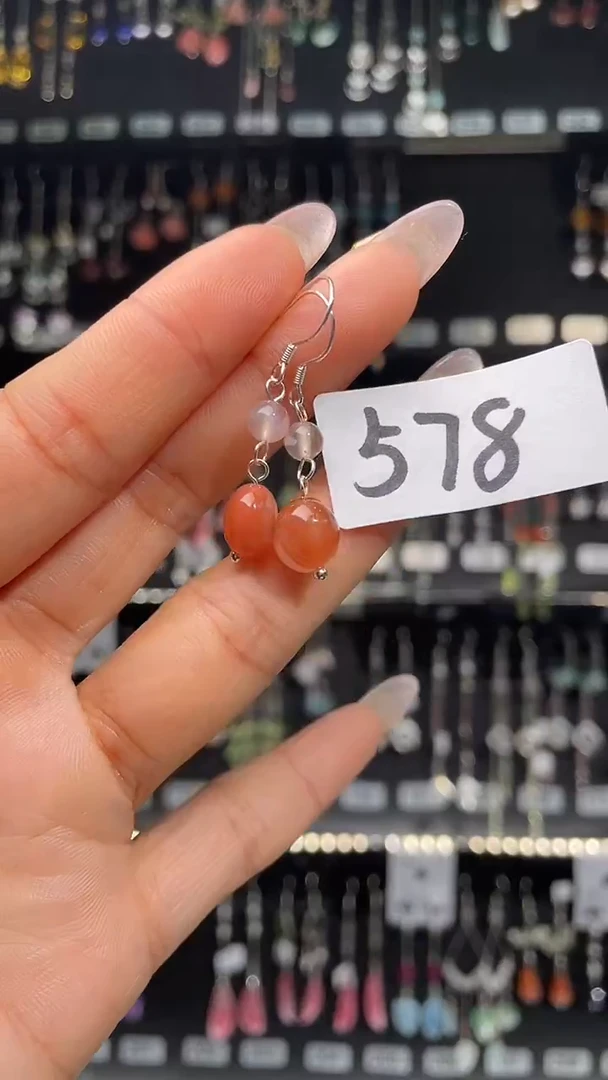 紫晶耳饰银S925镶嵌喜欢拍