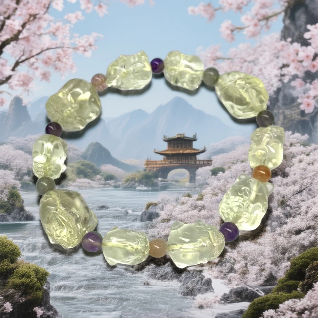尤尤专属---仅此一家 黄水晶手饰手串雕刻件