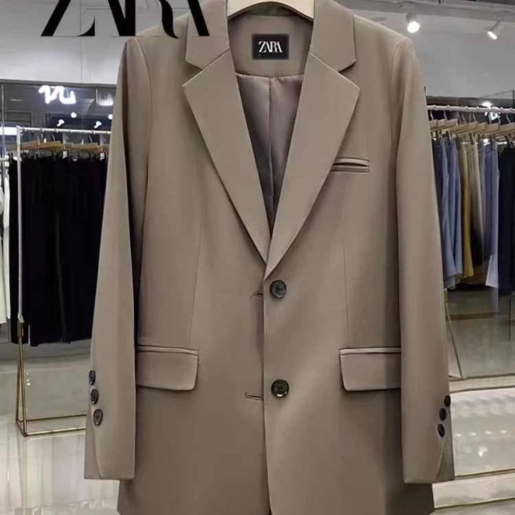 079墨绿色女西服气质